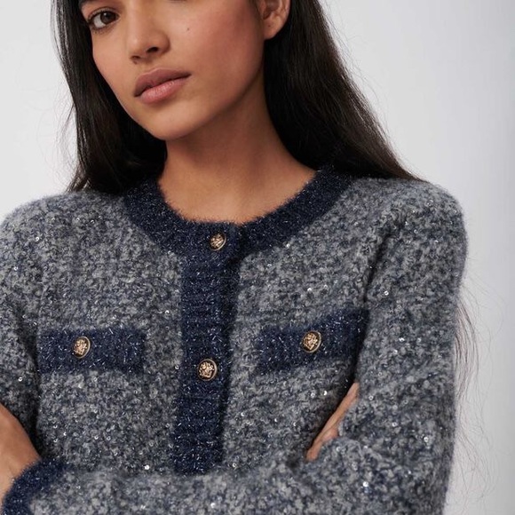maje cardigan blue